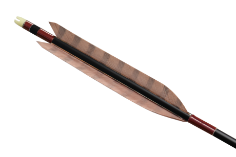 Truthahnfeder, gestreift braun/schwarz